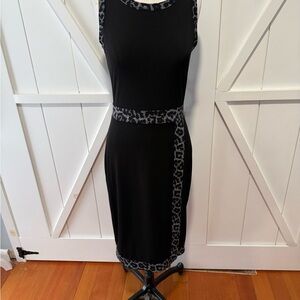 Michael Kors Black Dress with Patterned Trim